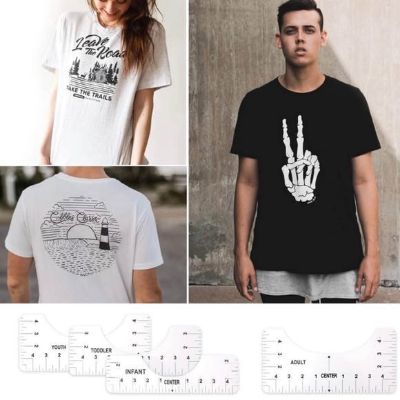 T-Shirt Alignment Ruler-4 Pack T-shirt Measurement Ruler Guide - Picture 9 of 10